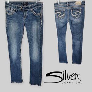 Silver Jeans Co Tuesday Baby Bootcut Denim Jeans Womens 28 X 33
